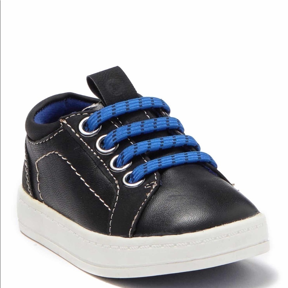 SOLE PLAY UBAY BLACK SLIP-ON TODDLER SNEAKER